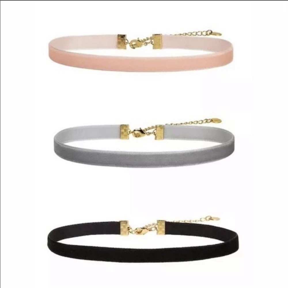 Sterling Forever Ribbon Choker - set of 3